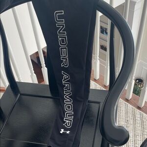 Under Armour Black Leggings with White Logo